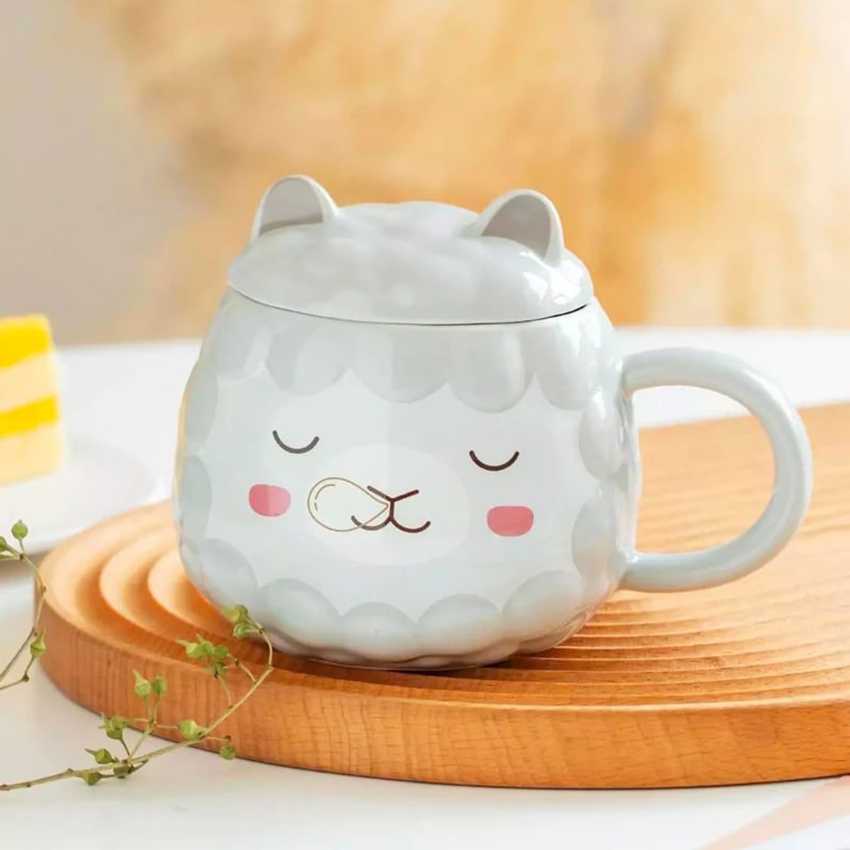 GENERICO - Tazón Alpaca Gris Kawaii