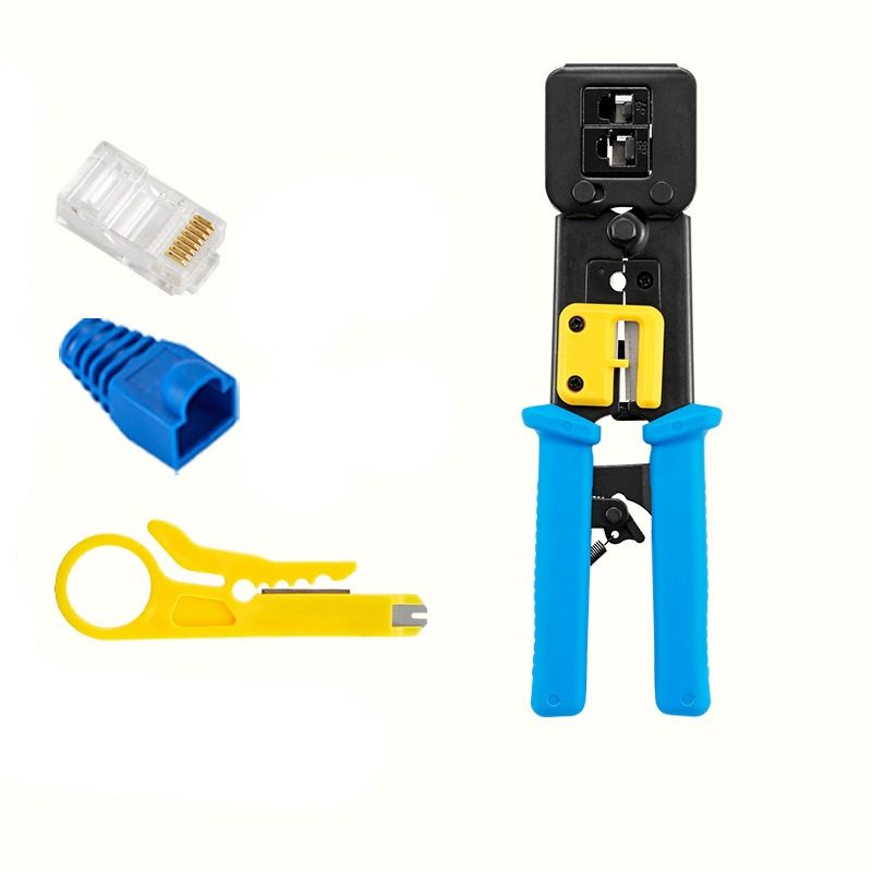KUANGYE - Crimpeadora Ez Rj45 50 Conector Cat6 Prensa Anticorte