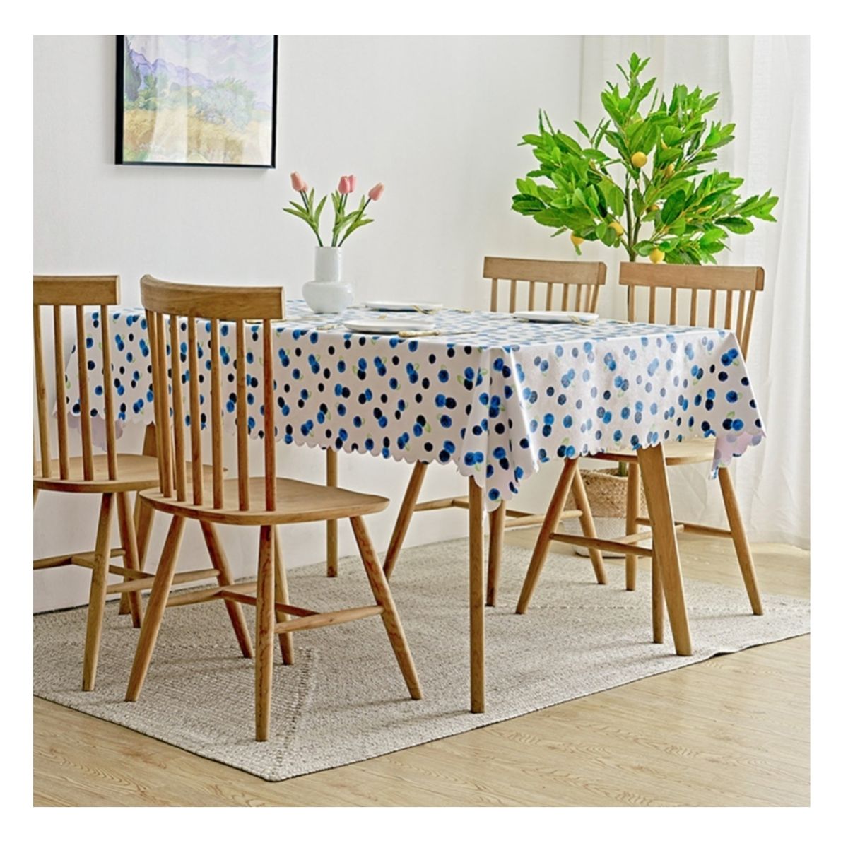 HOMER DESIGN - Mantel Rectangular  Para Mesa De Comedor 140x200cm impermeable