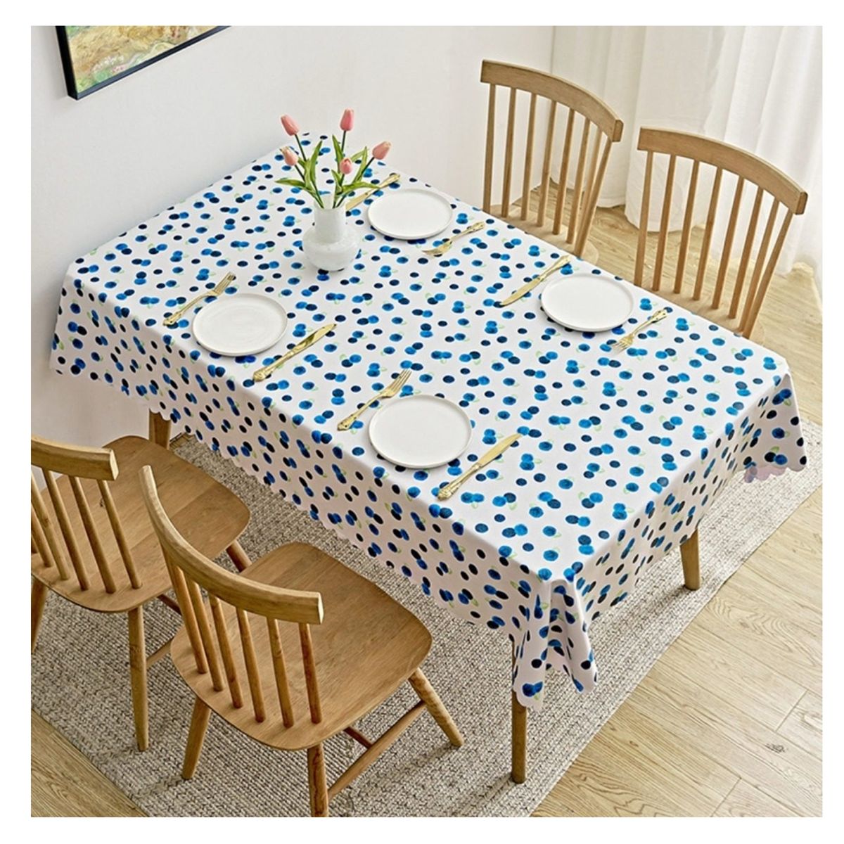 HOMER DESIGN - Mantel Rectangular  Para Mesa De Comedor 140x200cm impermeable