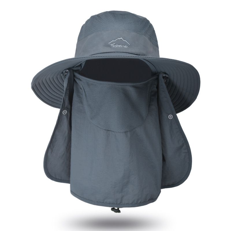 KUANGYE - Gorro Pescador Protección Seca Uv Integral Rostro Y Nuca