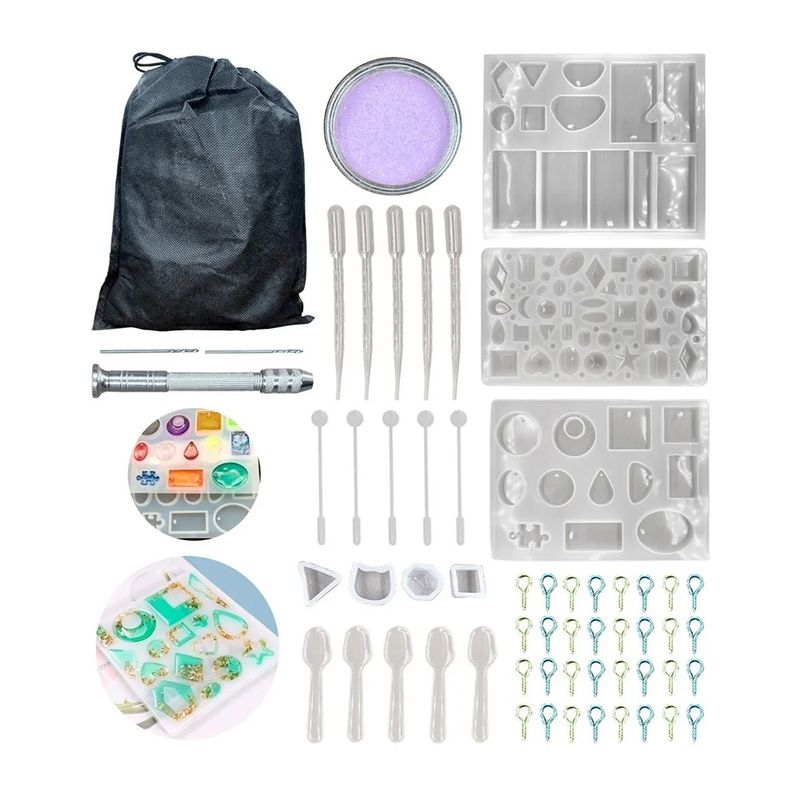 GENERICO - Set Moldes de Silicona para Velas Joyería de Resina 83 Pzs
