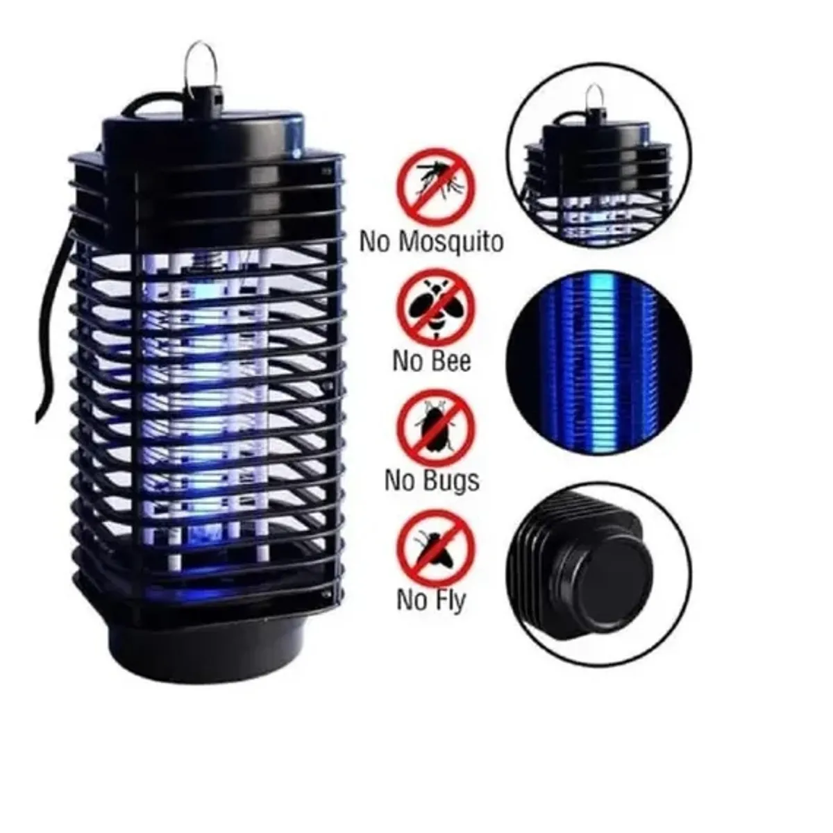GENERICO - Mata Mosca Insectos Electricos Potente Lampara Anti Zancudos