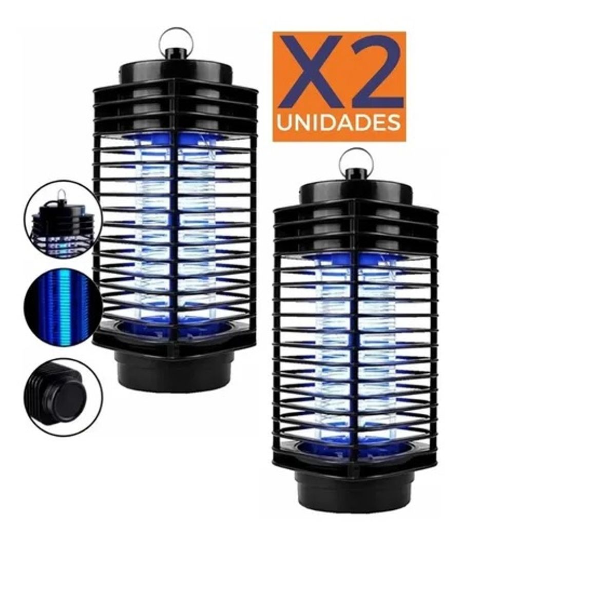 GENERICO - Pack X2 Mata Mosca Insectos Electricos Lampara Anti Zancudos