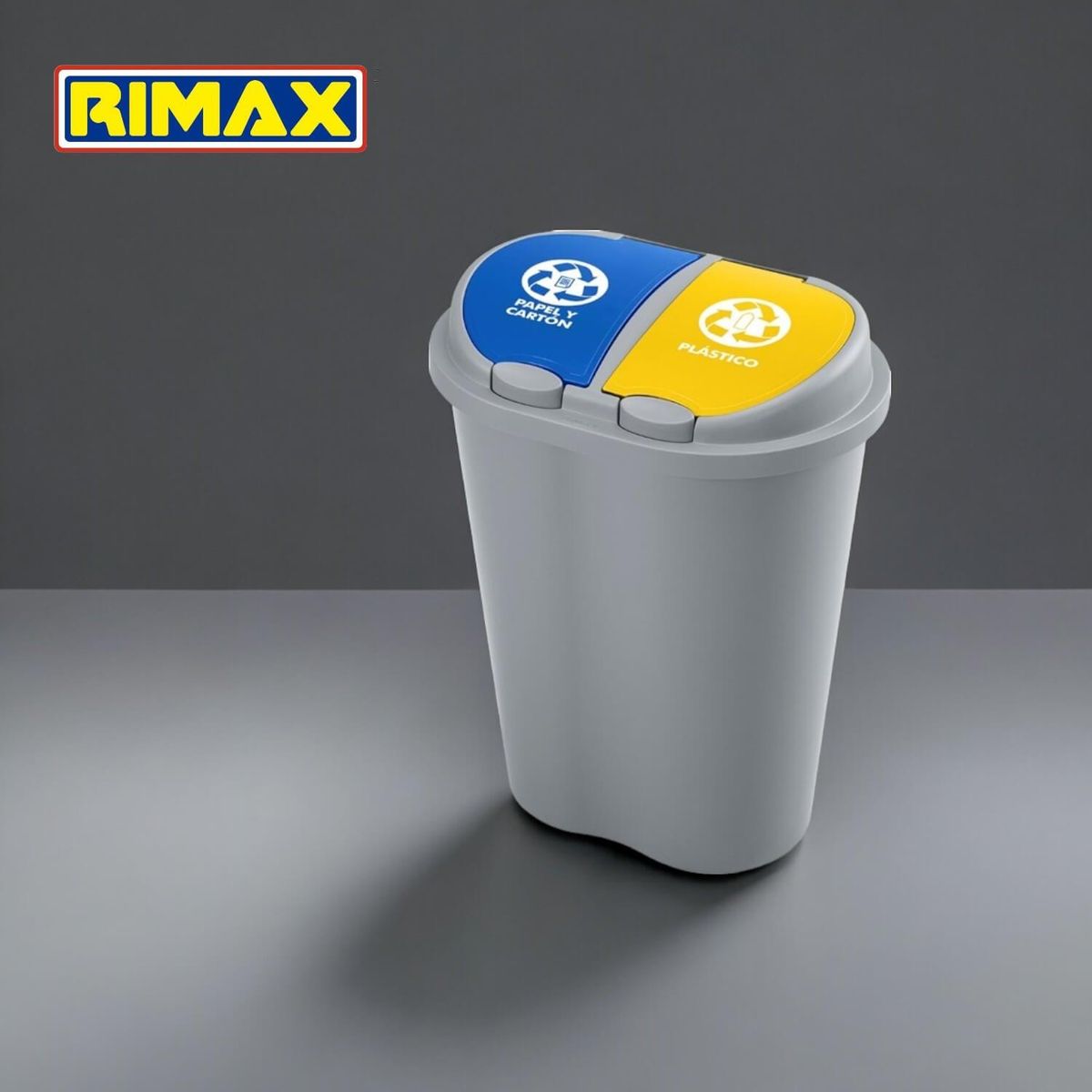 RIMAX - Basurero Doble 50 Lts Rimax