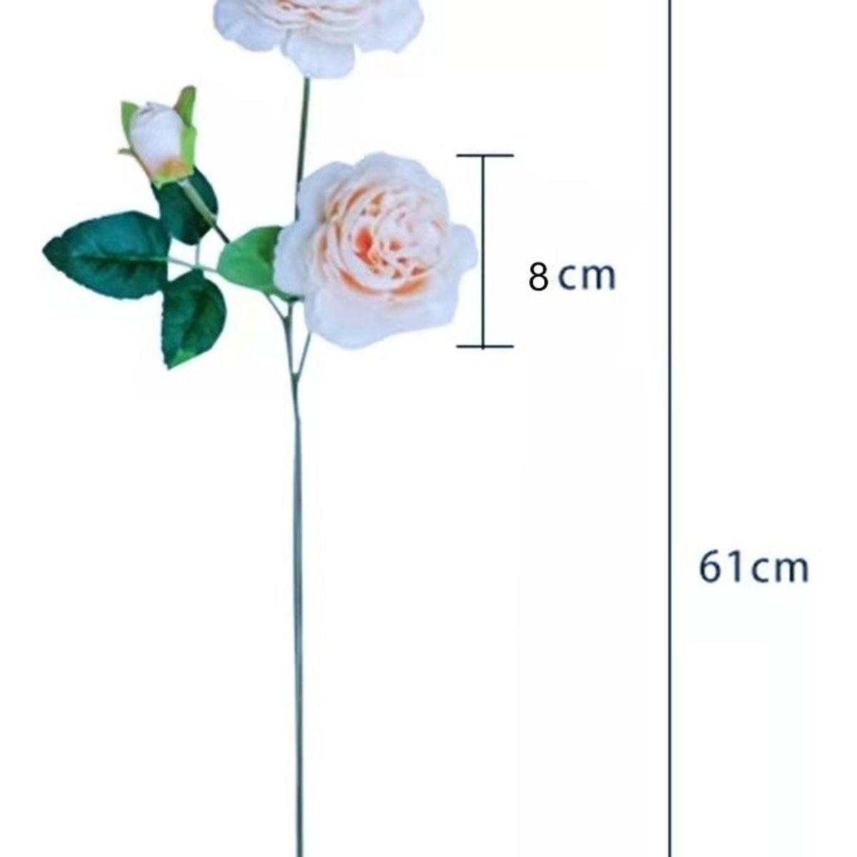 BJ HOGAR - Pack 6 Ramos de Flores Artificiales Peonía Blanco