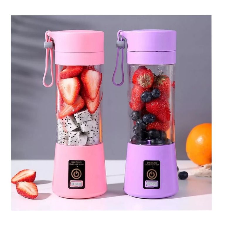 Licuadora Portátil Recarga ble con baso para transportar color LILA