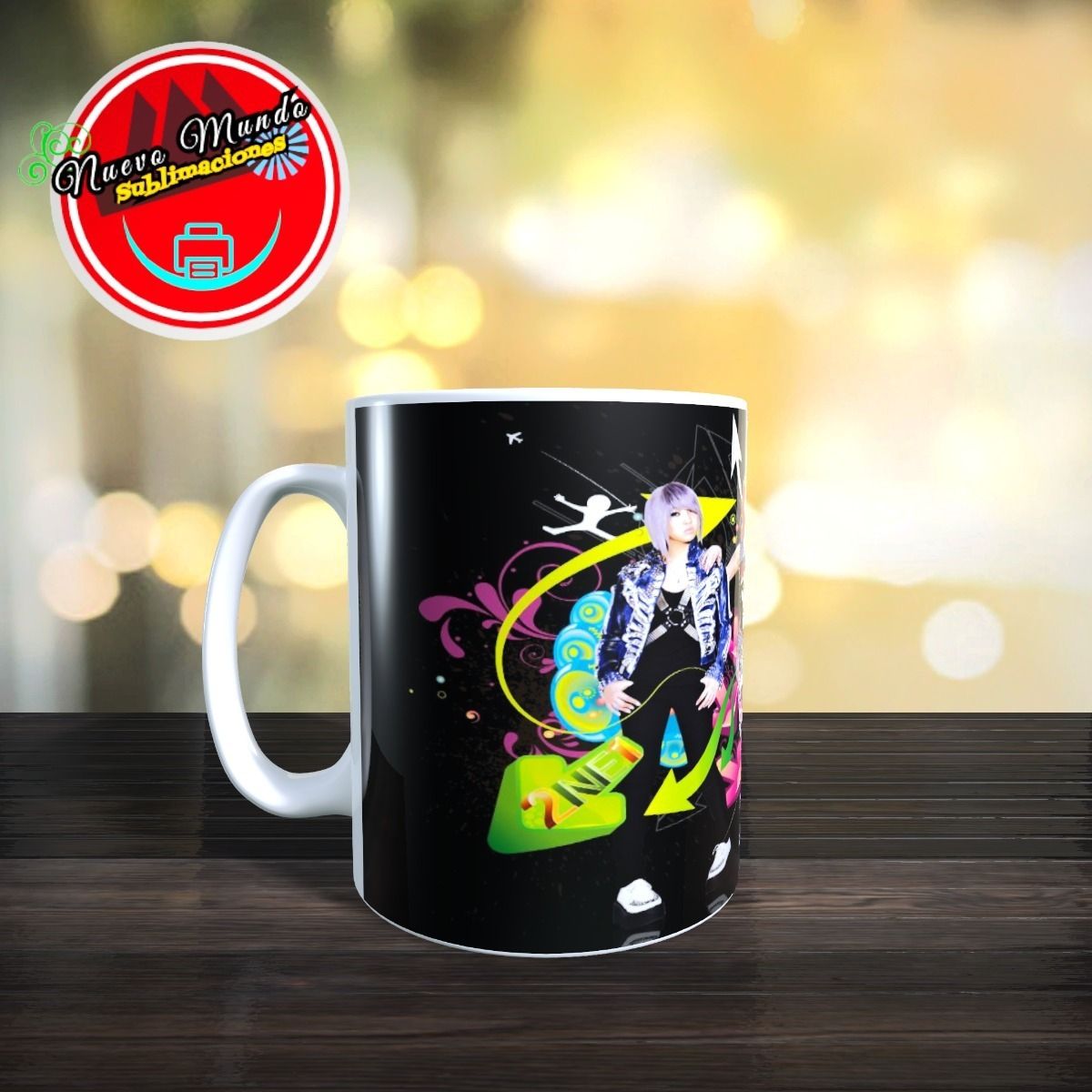GENERICO - Taza Blanca De 2ne1 - grupo femenino surcoreano