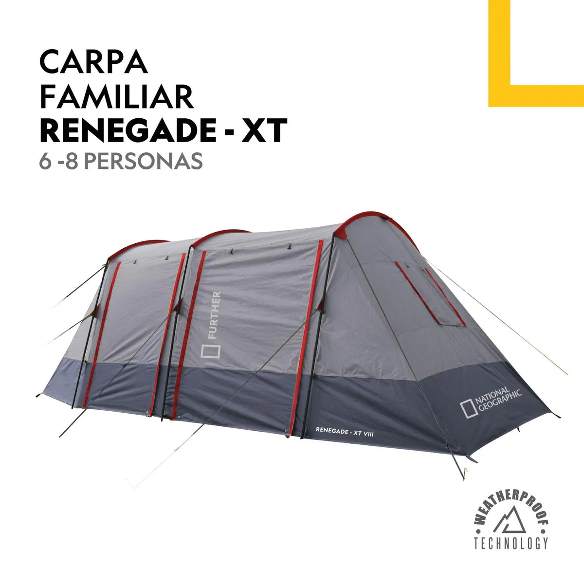 NATIONAL GEOGRAPHIC - Carpa Camping 8 Personas Renegade-Xt National Geographic