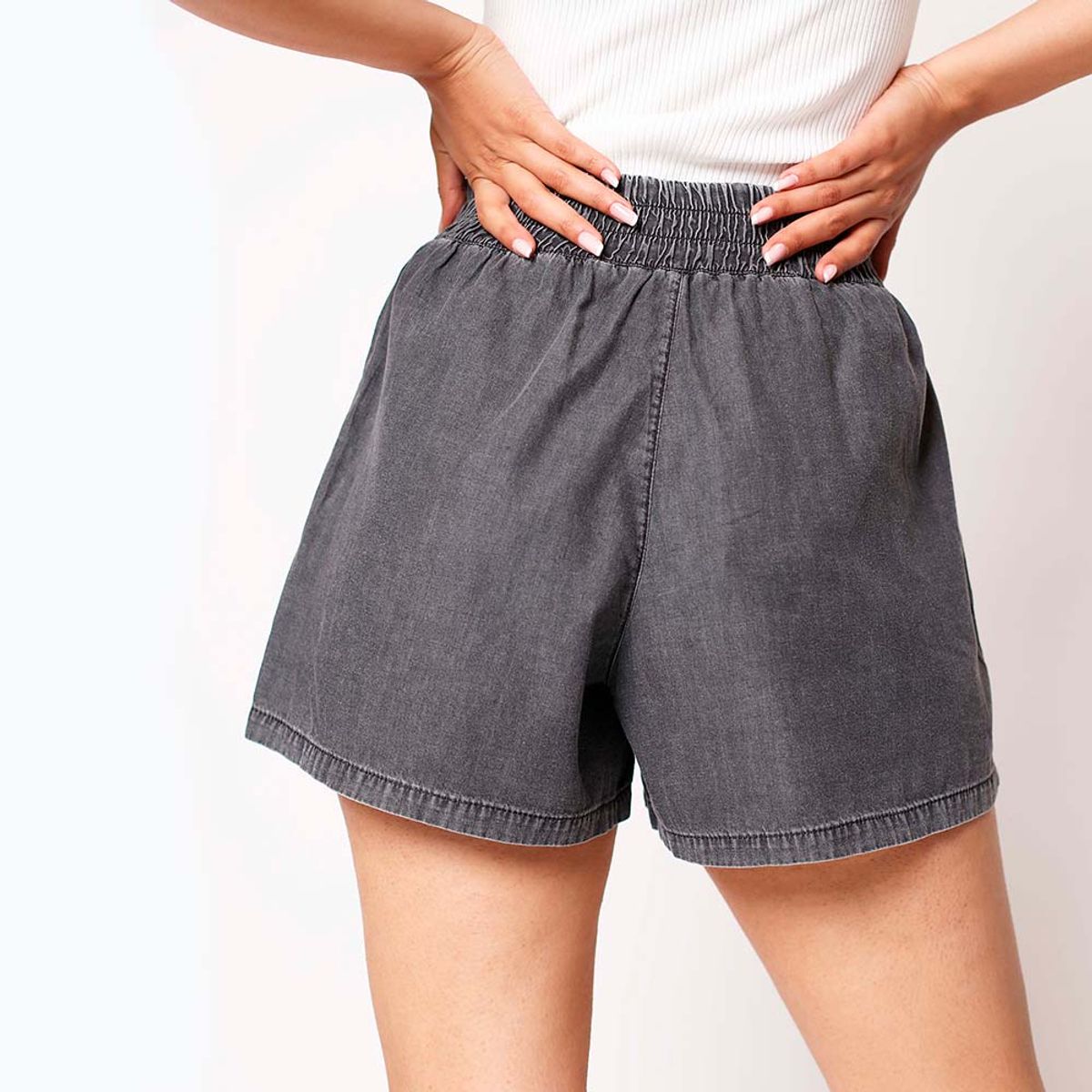 MOMCHIC - Short Jogger gris Gravillado