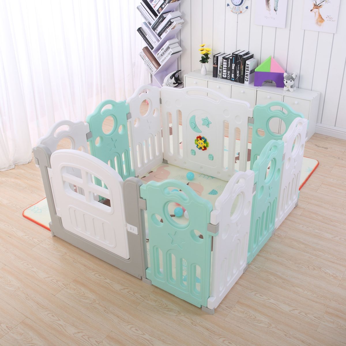 BEBECO - Corral Bebe 82 Verde Musical 116x116 cms marca Bebeco
