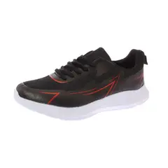 GENERICO - Zapatilla Para Hombre Color Negro/Rojo