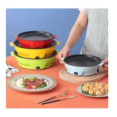 UNIVERSAL - Plancha Parrillera Para Barbacoa anti adherente ROJO