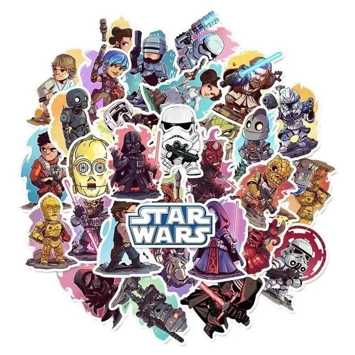 GARSIL - 50 Stickers de Star Wars - Etiquetas Autoadhesivas - S290