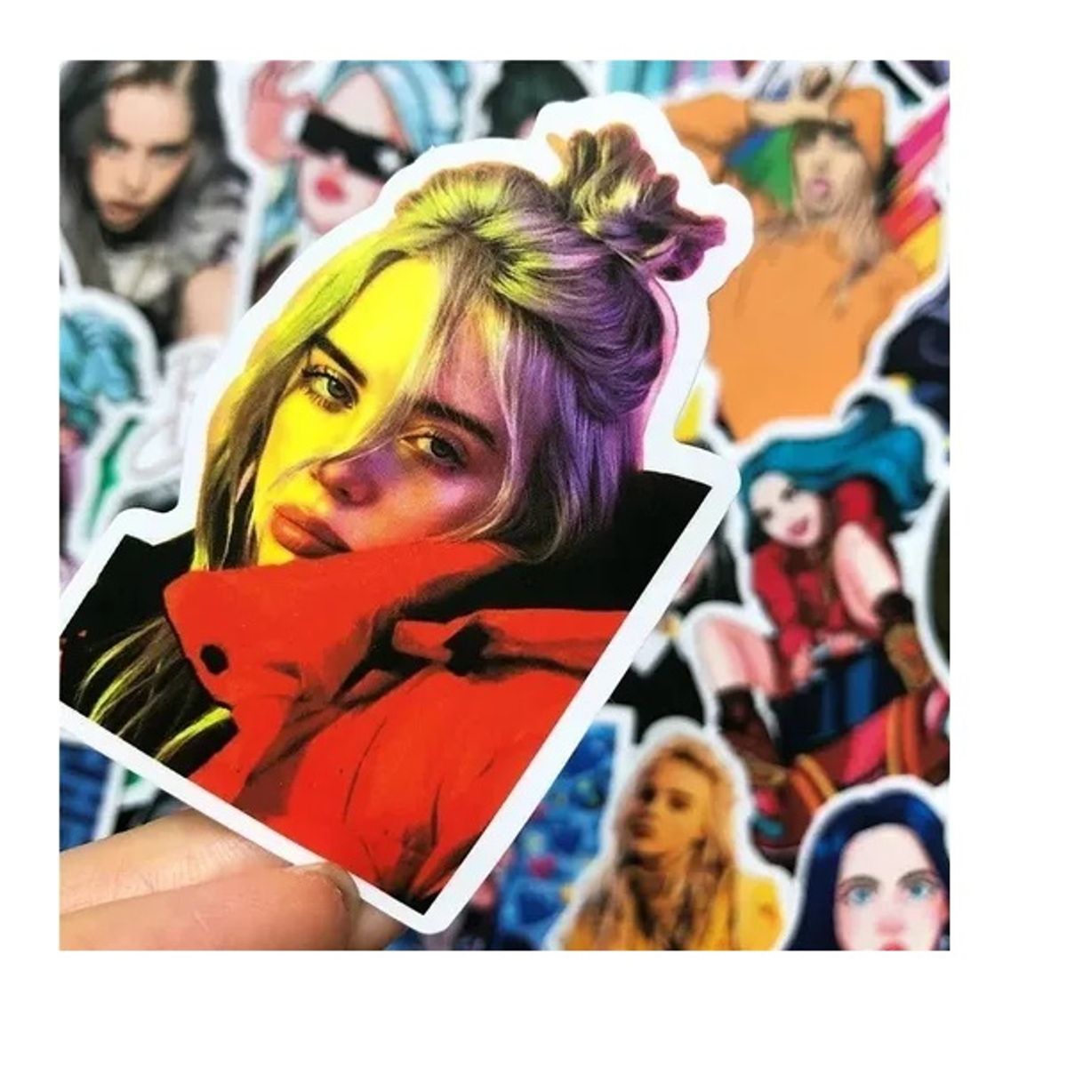 GARSIL - 50 Stickers de Billie Eilish - Etiquetas Autoadhesivas