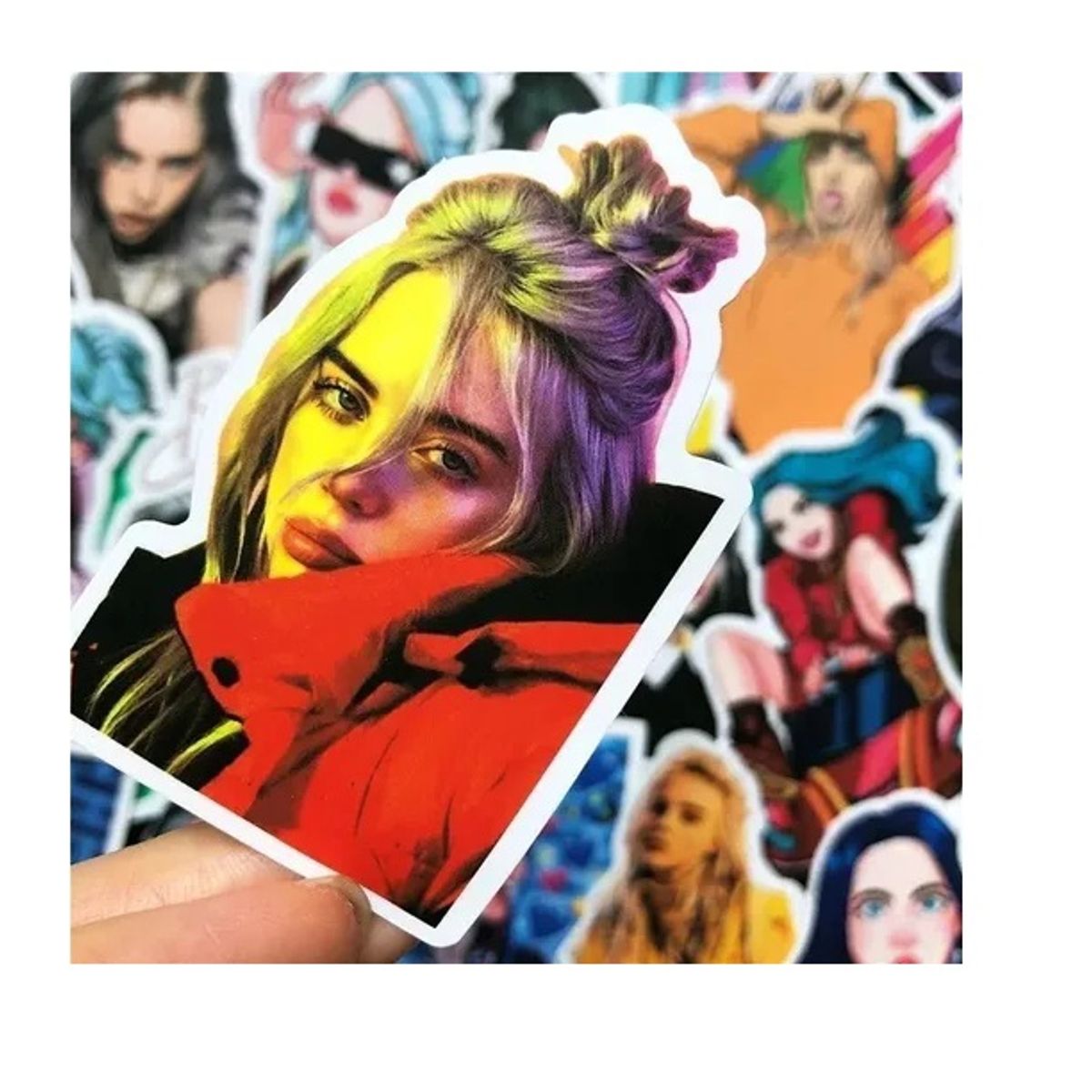 GARSIL - 50 Stickers de Billie Eilish - Etiquetas Autoadhesivas
