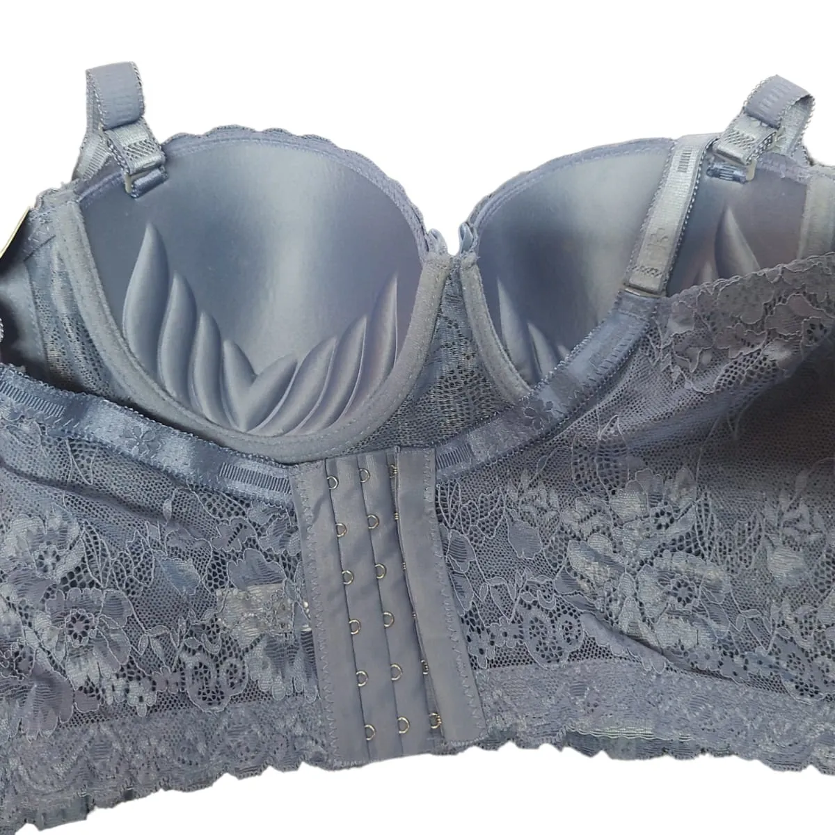 GARSIL - Sostén Brasier Con Encaje Push Up Para Mujer Com Horma Firme 6 Broches