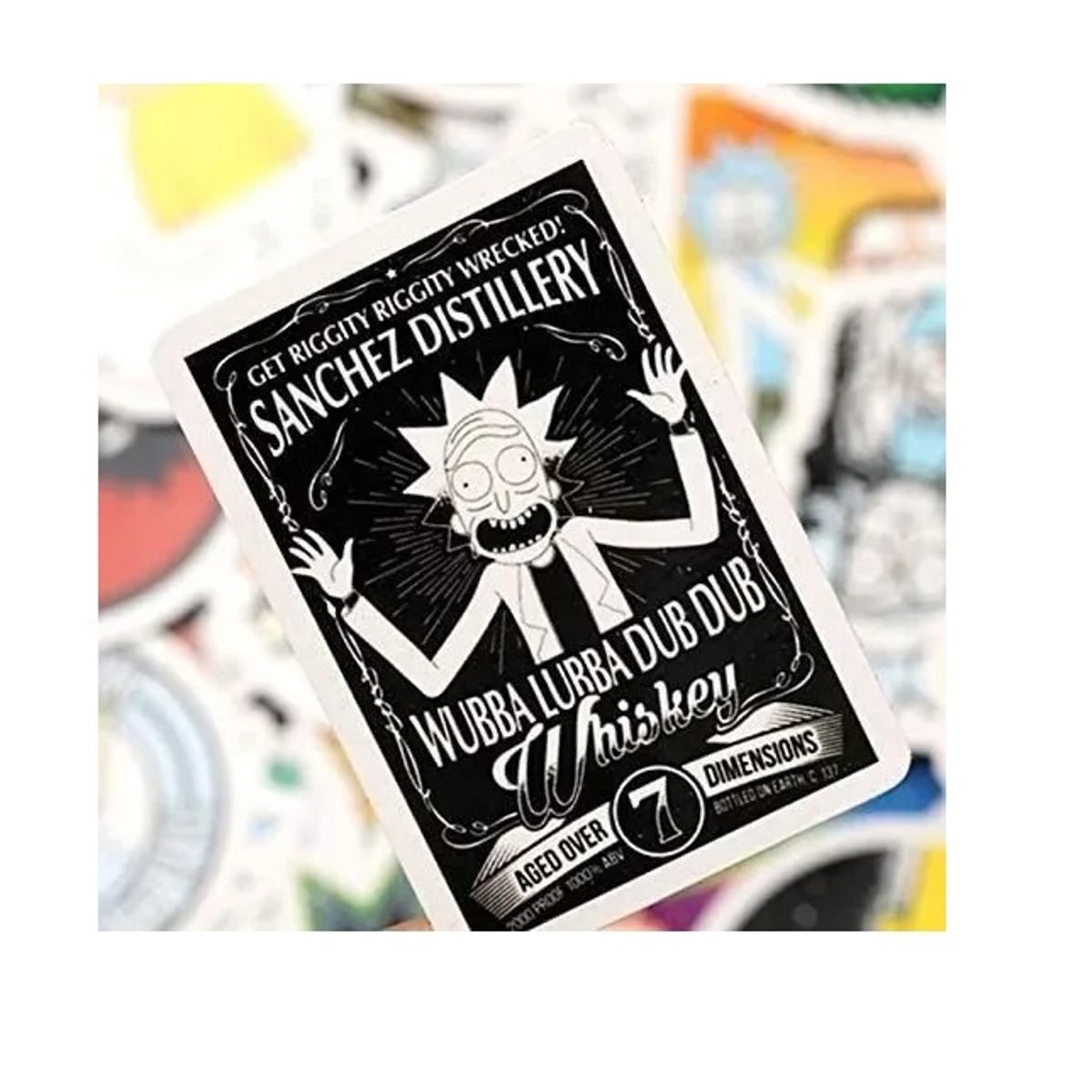 GARSIL - 50 Stickers Rick y Morty - Etiquetas Autoadhesivas