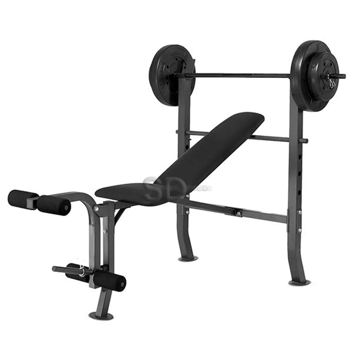 SDFIT - Press Banca + 40 LB Barra Recta Set Curl Leg Marcy2080