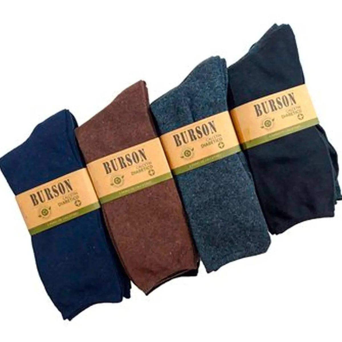 GARSIL - 12 Pares De Calcetines De Algodon Sin Costuras Hombre Pie Diabetico