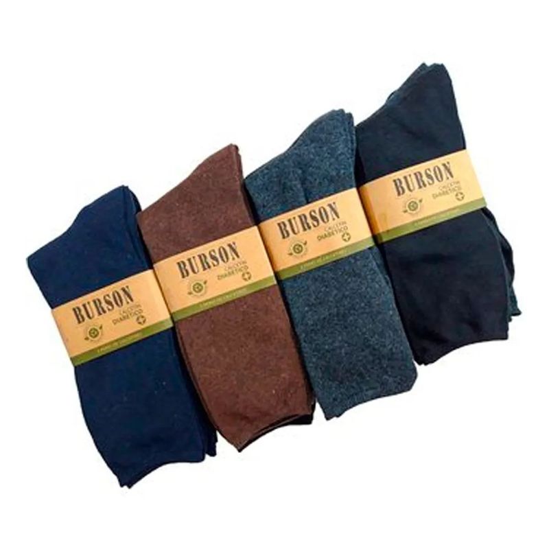 GENERICO - 12 Pares De Calcetines De Algodon Sin Costuras Hombre Pie Diabetico