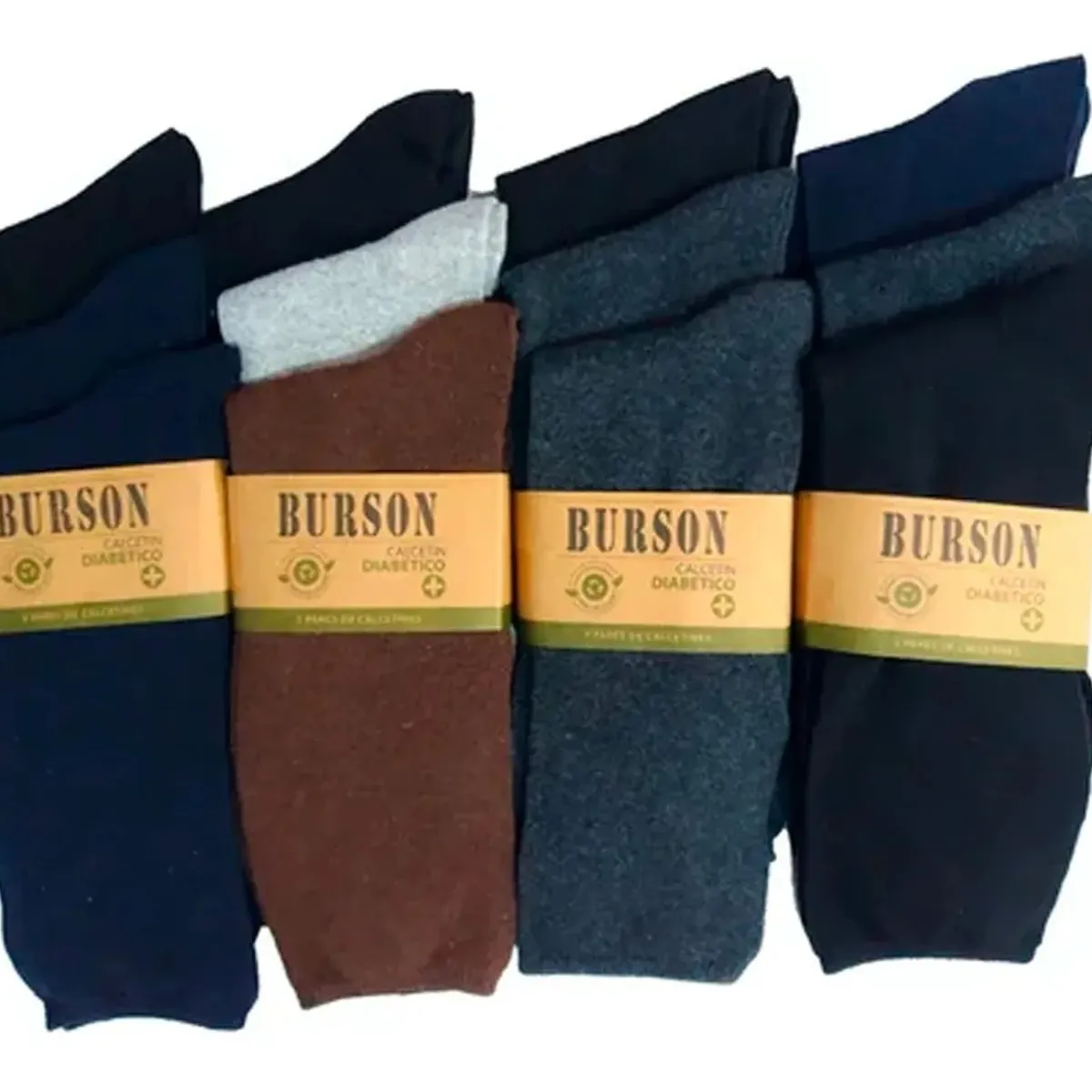 GARSIL - 12 Pares De Calcetines De Algodon Sin Costuras Hombre Pie Diabetico