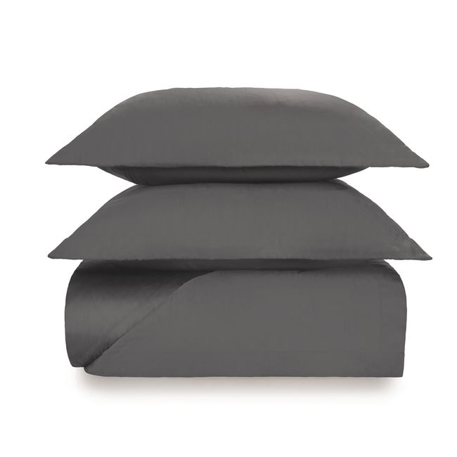 KARSTEN - Cubreplumón Karsten Liss 1.5 plazas Grafito 180 hilos