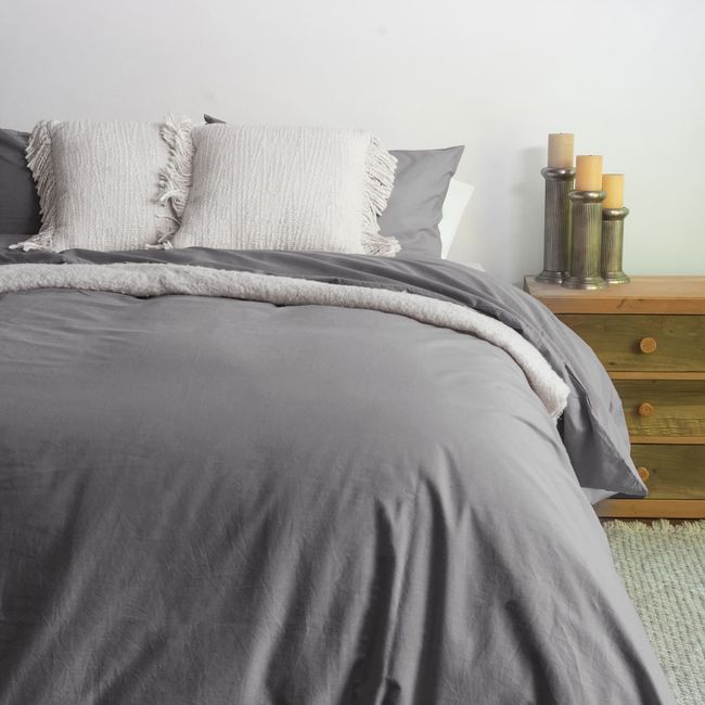 KARSTEN - Cubreplumón Karsten Liss 1.5 plazas Grafito 180 hilos