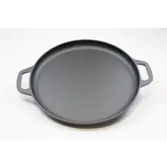 KITCHEN PLUS - Plancha grill de hierro fundido redonda para pizza