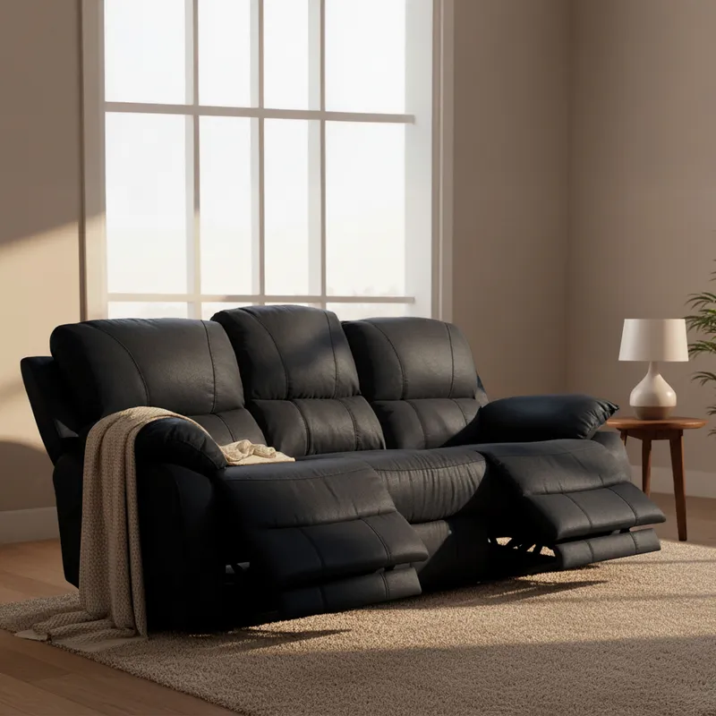 ROSEN - Sofá Reclinable Rosen Orson 3 Cuerpos Tela Manual Stone