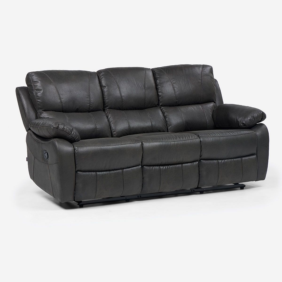 ROSEN - Sofá Reclinable Rosen Orson 3 Cuerpos Tela Manual Stone