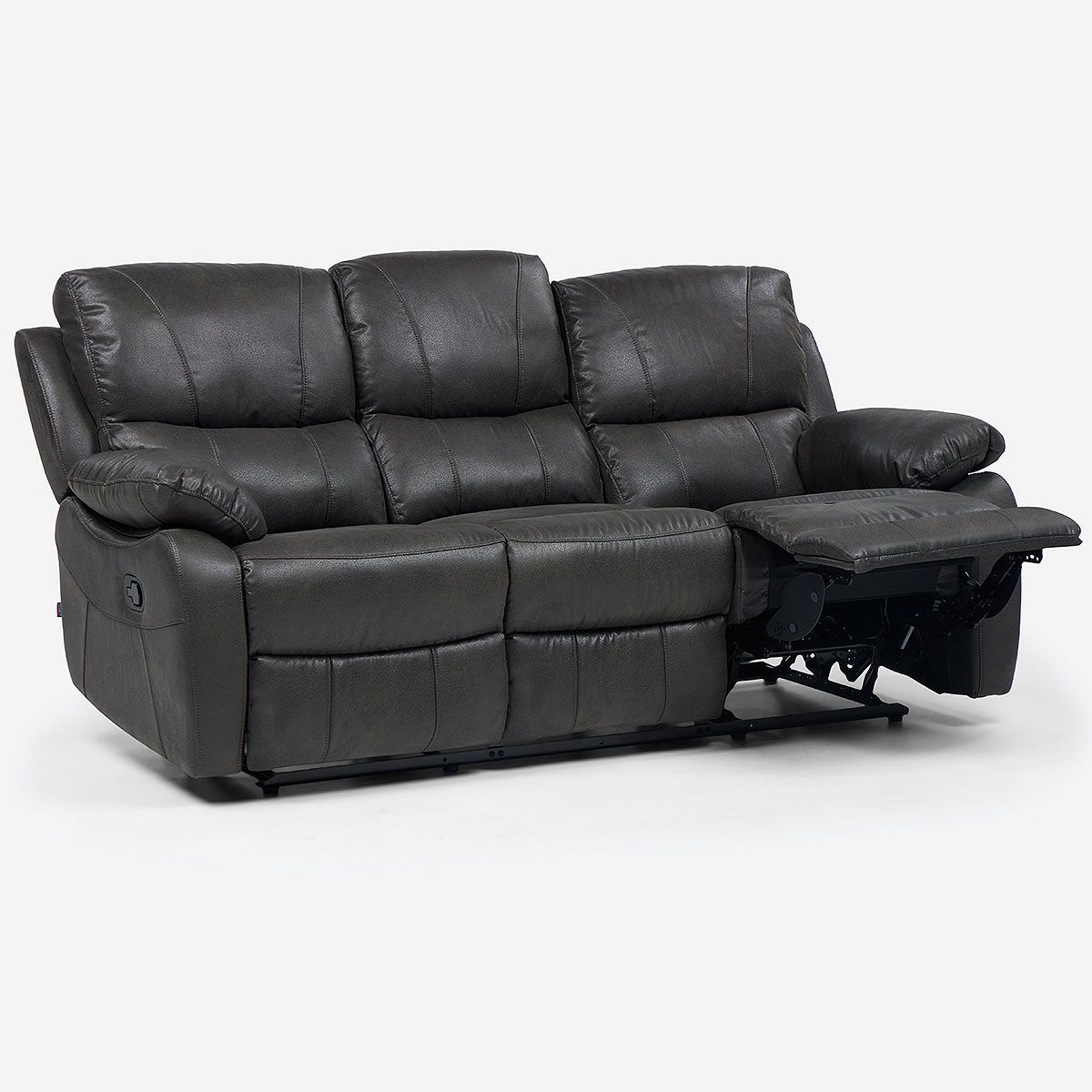 ROSEN - Sofá Reclinable Rosen Orson 3 Cuerpos Tela Manual Stone