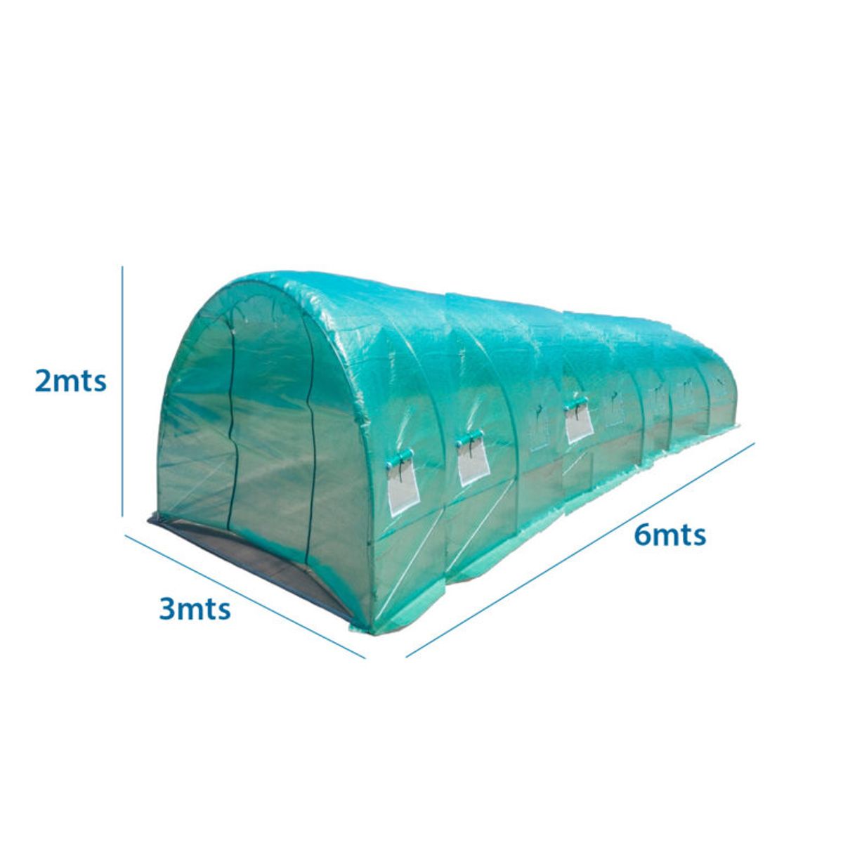 IGPRO - Invernadero Armable Tunel 18m² 6x3x2mts IGPRO