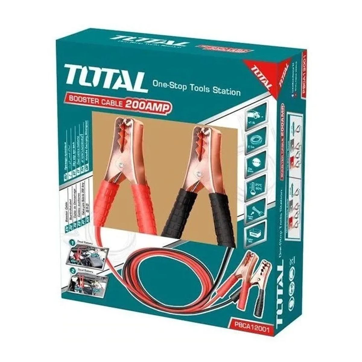 Cable Puente De Bateria 200 Amp Roba Corriente Auto, marca TOTAL TOOLS - Foto Principal