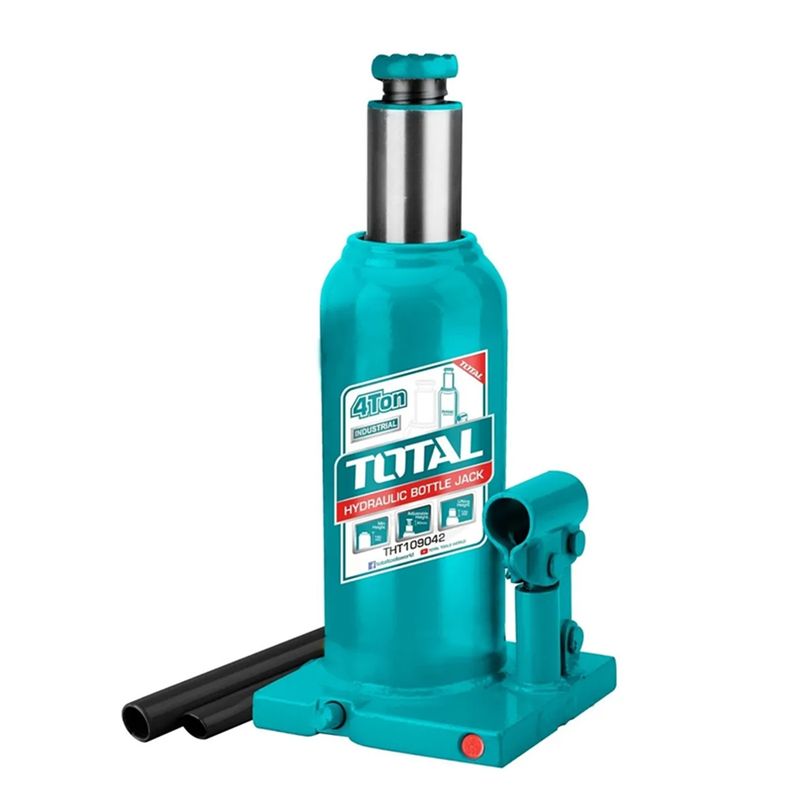 TOTAL TOOLS - Gata Hidraulica Tipo Botella 4 Toneladas