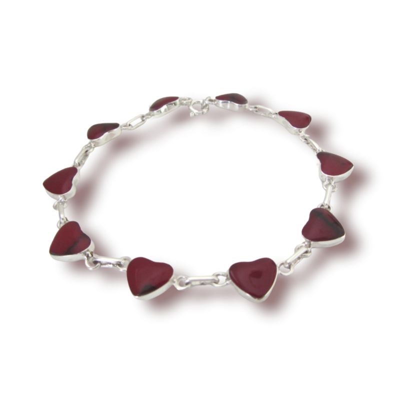 JOYAS MISTIKA - Pulsera corazones plata 925.