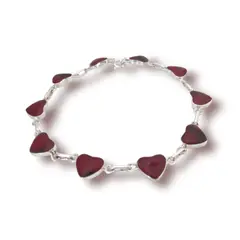 JOYAS MISTIKA - Pulsera corazones plata 925.