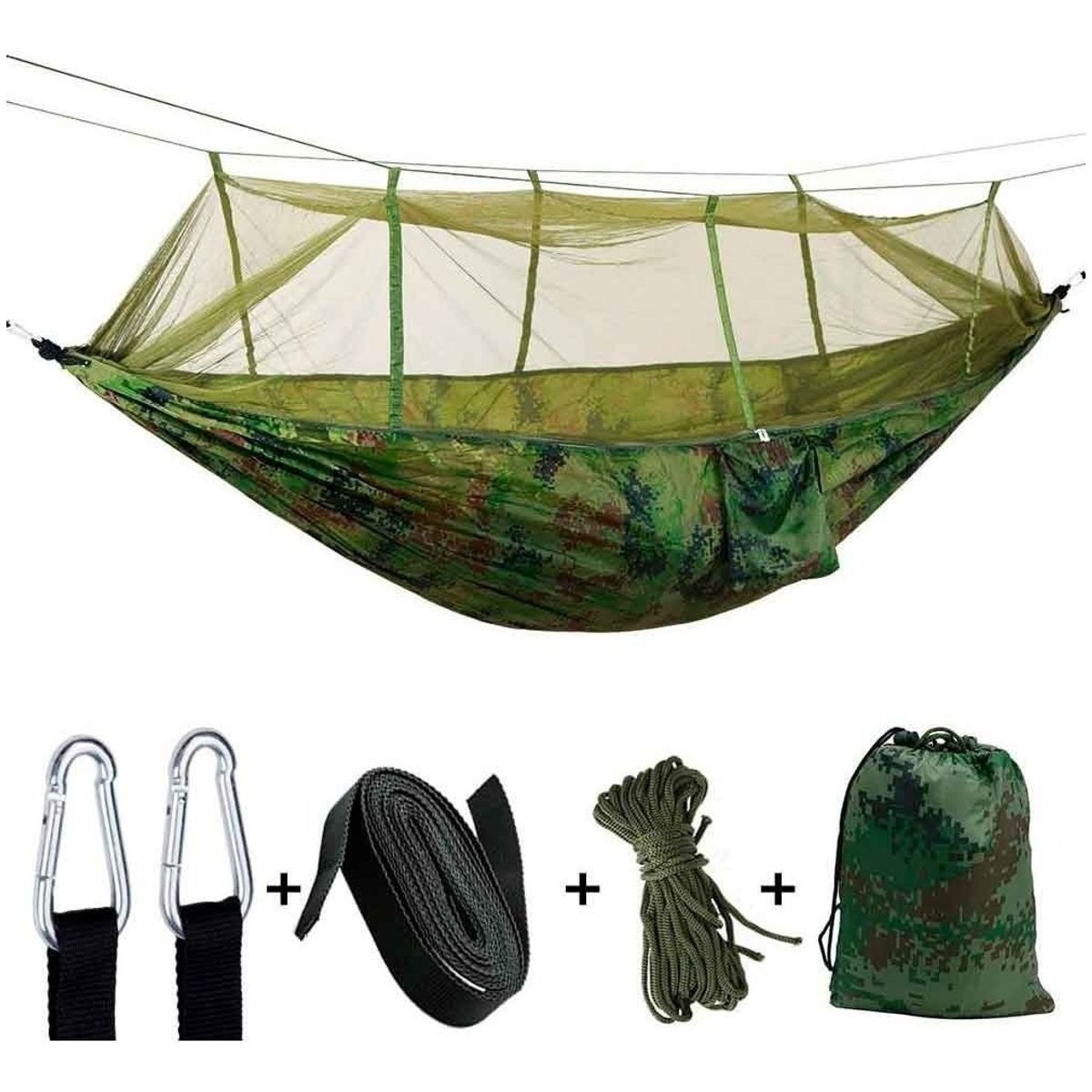 GENERICO - Hamaca Militar Camuflada Con Mosquitero
