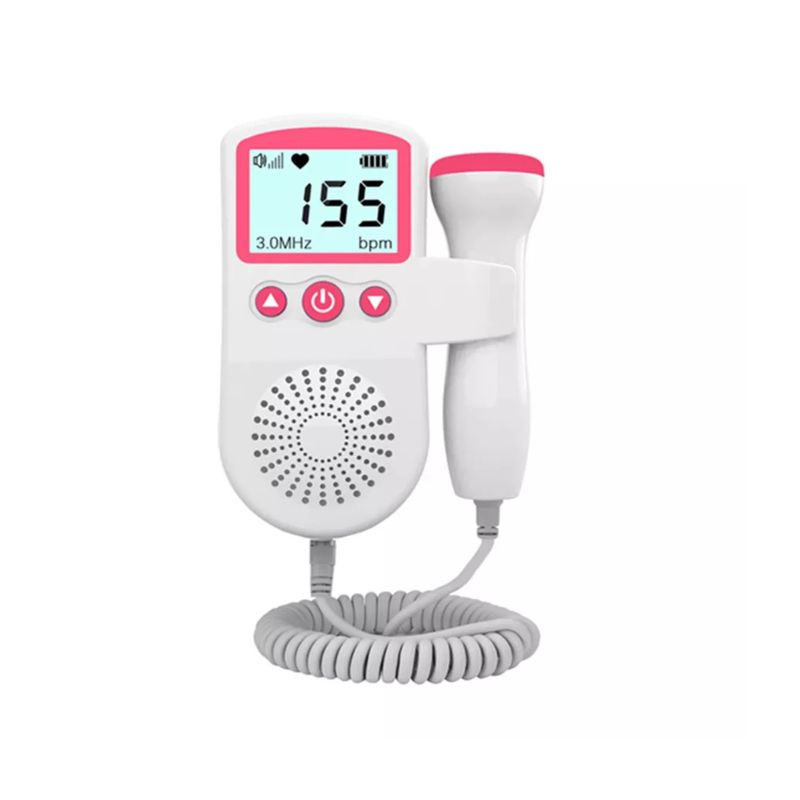 MUNDO ONLINE - Monitor Fetal Doppler Ultrasonido Latidos Bebé Rosado