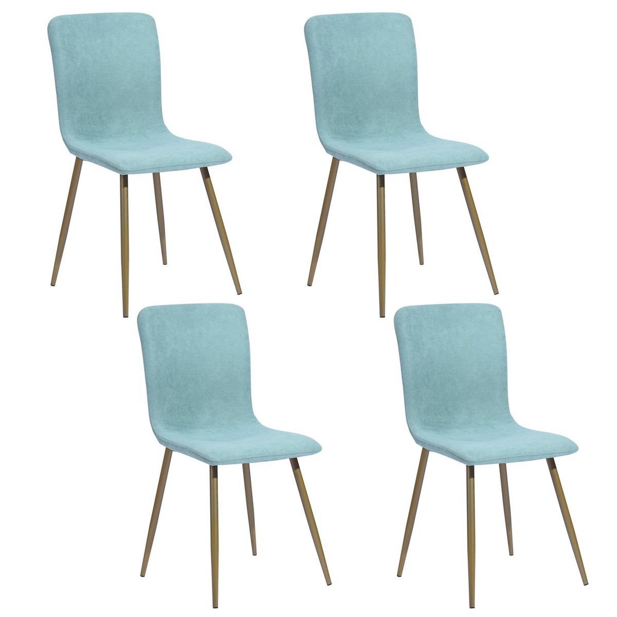 NOVAHUS - Pack 4 Sillas Comedor Gold Juliet - Verde Claro