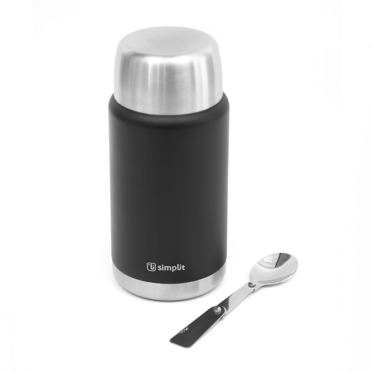 SIMPLIT - Termo de Comida Insulado Acero Inox 750 ml Negro Simplit