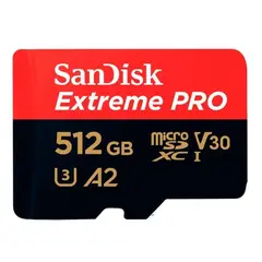 SANDISK - Memoria MicroSD Extreme Pro 512GB R200W140