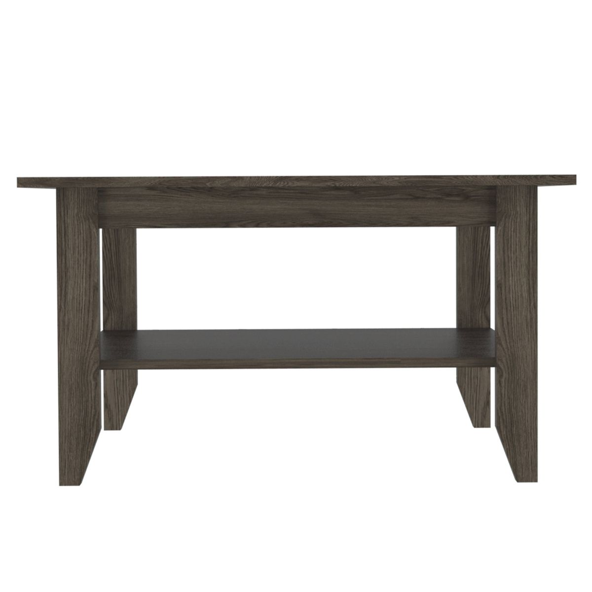 FMFURNITURE - Mesa De Centro - Café Oscuro y Café Oscuro 45x80x70 cm