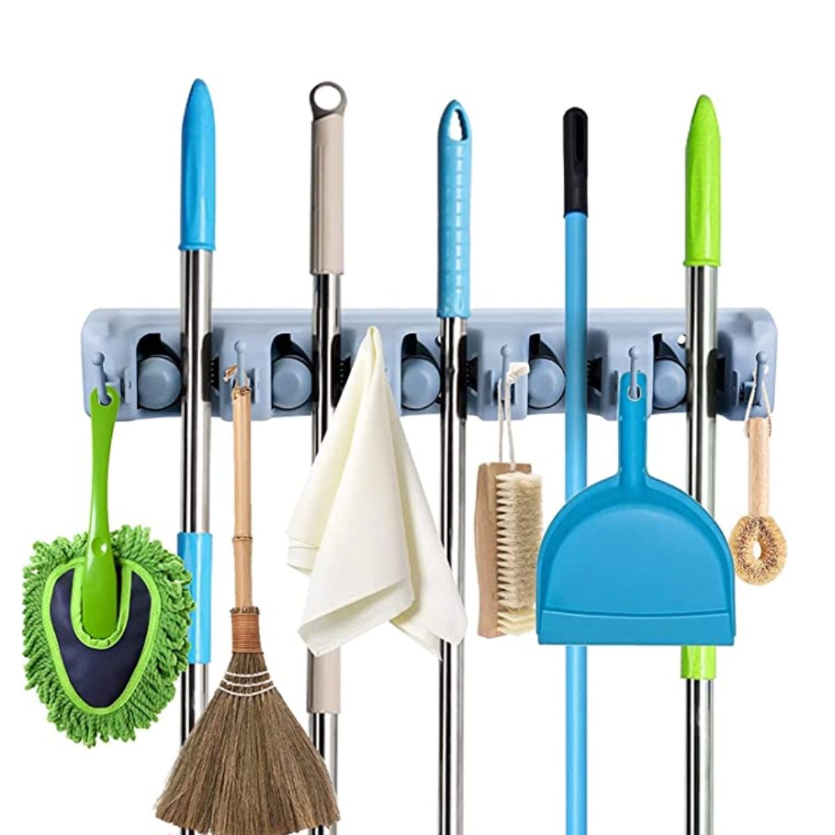 GENERICO - Soporte Pared Organizador Escobas Multiuso