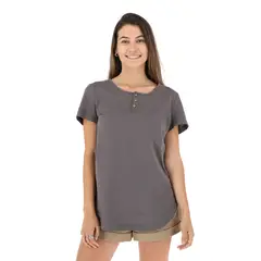 BUFFALO CHILE - Polera Cliso Picuda Gris Mujer