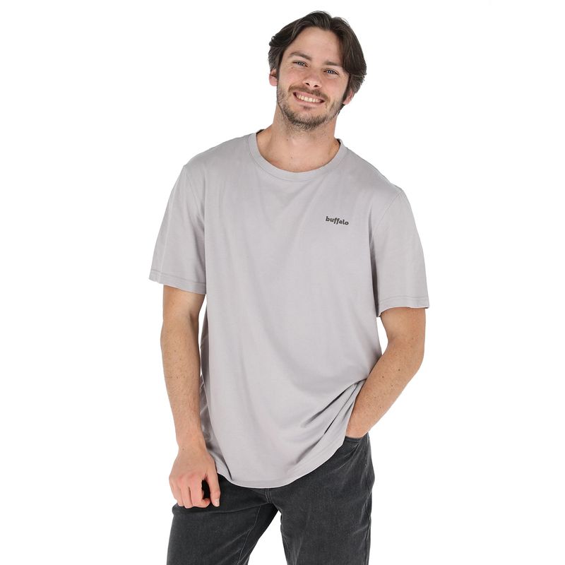 BUFFALO CHILE - Polera Manga Corta Bombus Gris Hombre