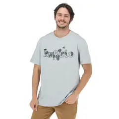 BUFFALO CHILE - Polera Manga Corta Buffalo Panal Gris Melange Hombre