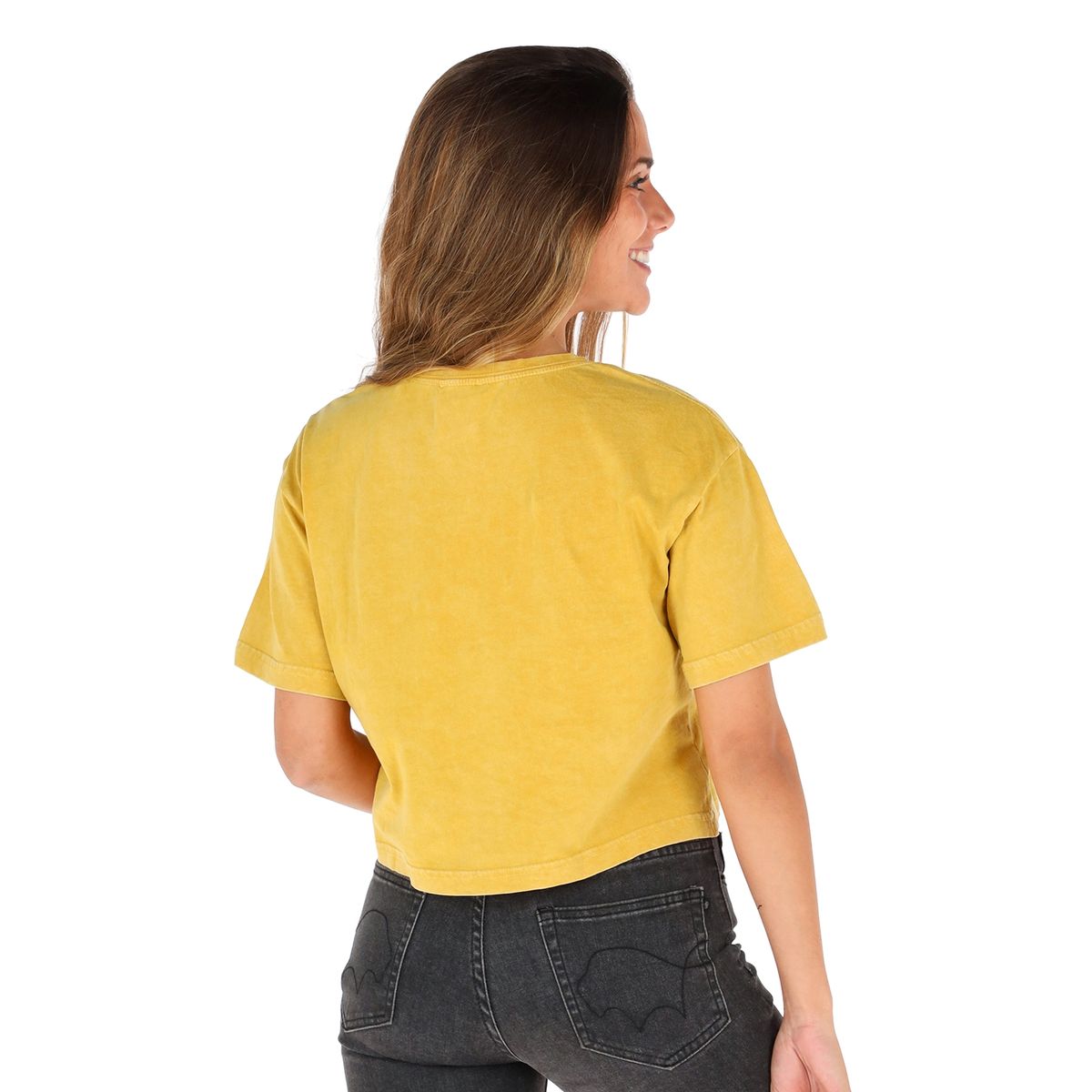 BUFFALO CHILE - Polera Manga Corta Mostaza Mujer