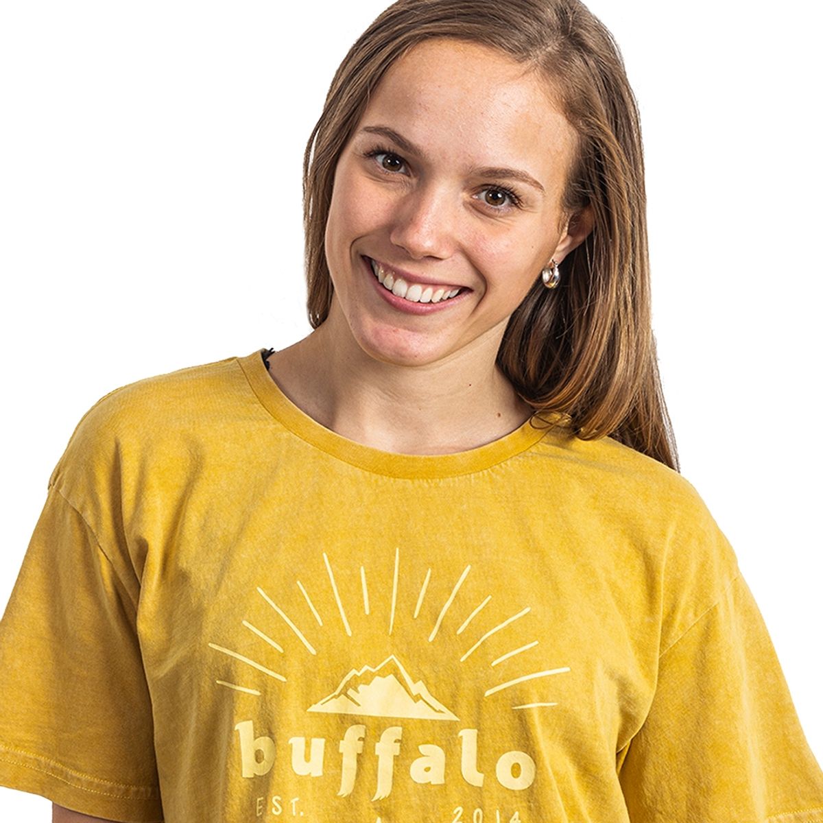 BUFFALO CHILE - Polera Manga Corta Mostaza Mujer