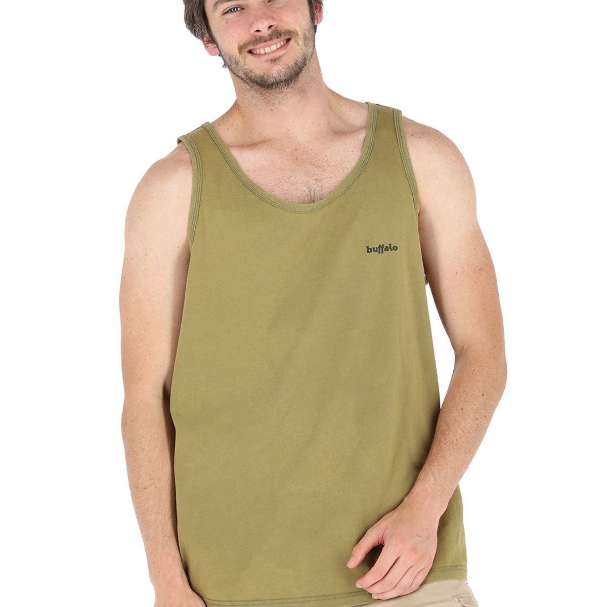 BUFFALO CHILE - Polera Sin Manga Abejorro Verde Hombre